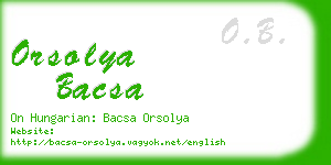 orsolya bacsa business card